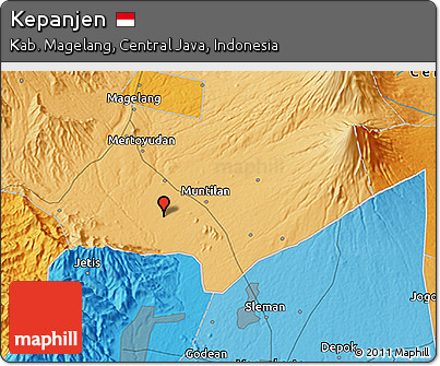 Political 3D Map of Kepanjen