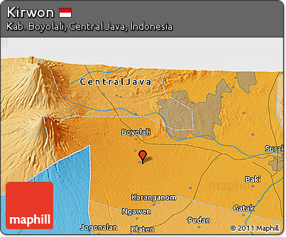 Political 3D Map of Kirwon