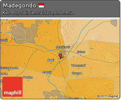 Political 3D Map of Madegondo