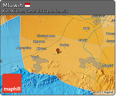 Political 3D Map of Mluwih