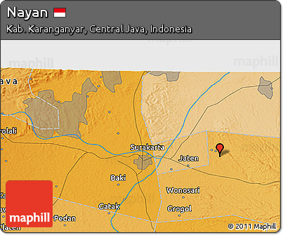 Political 3D Map of Nayan