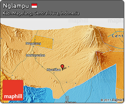 Political 3D Map of Nglampu