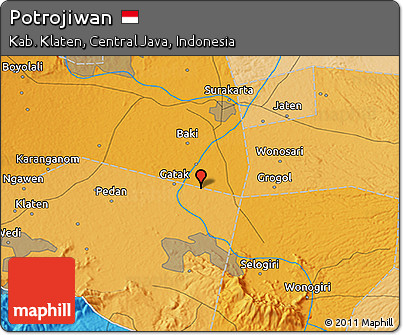 Political 3D Map of Potrojiwan