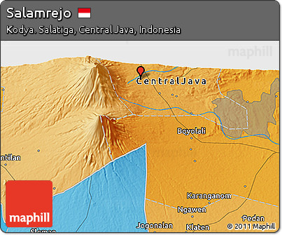 Political 3D Map of Salamrejo