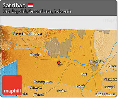 Political 3D Map of Satrihan