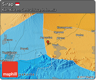 Political 3D Map of Sirap