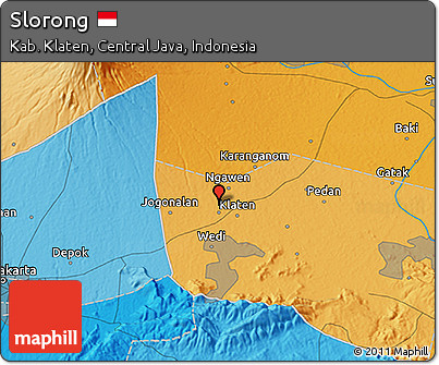 Political 3D Map of Slorong