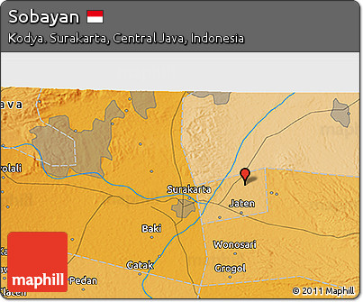 Political 3D Map of Sobayan