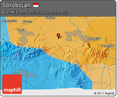 Political 3D Map of Sorobojan