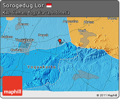 Political 3D Map of Sorogedug Lor
