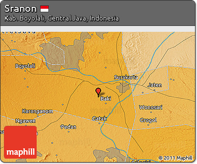 Political 3D Map of Sranon