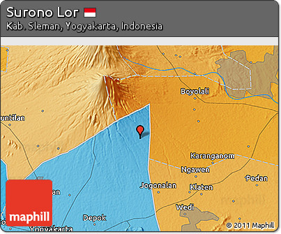 Political 3D Map of Surono Lor