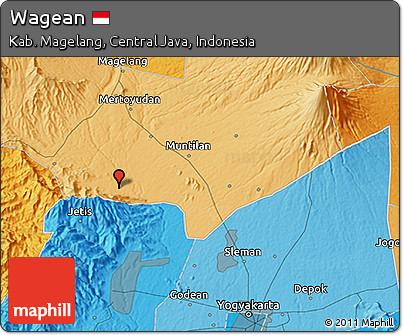 Political 3D Map of Wagean