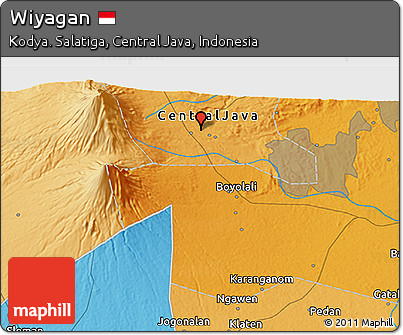 Political 3D Map of Wiyagan