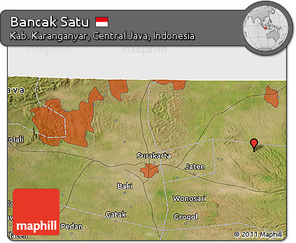 Satellite 3D Map of Bancak Satu