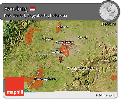 Satellite 3D Map of Bandung