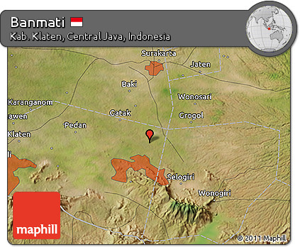 Satellite 3D Map of Banmati