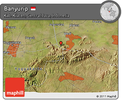 Satellite 3D Map of Banyurip
