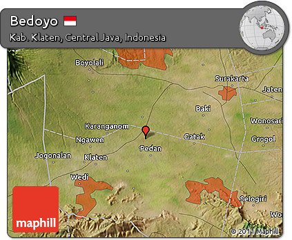 Satellite 3D Map of Bedoyo