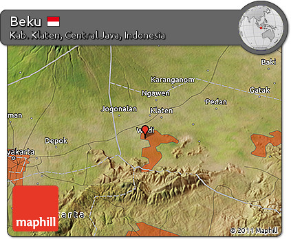 Satellite 3D Map of Beku