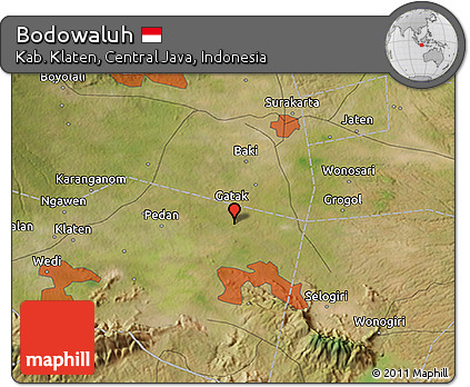 Satellite 3D Map of Bodowaluh
