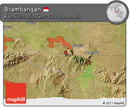 Satellite 3D Map of Brambangan