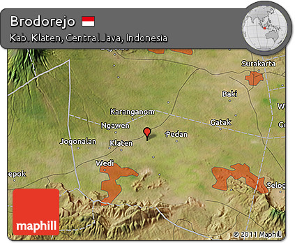 Satellite 3D Map of Brodorejo