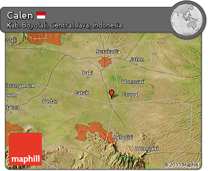 Satellite 3D Map of Calen