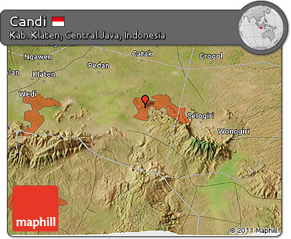 Satellite 3D Map of Candi
