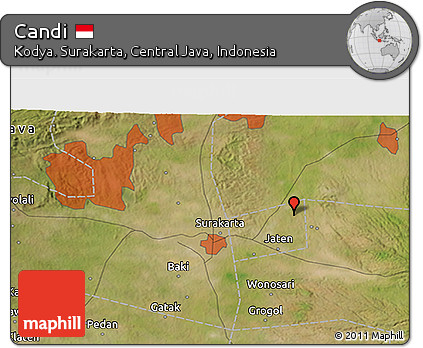 Satellite 3D Map of Candi