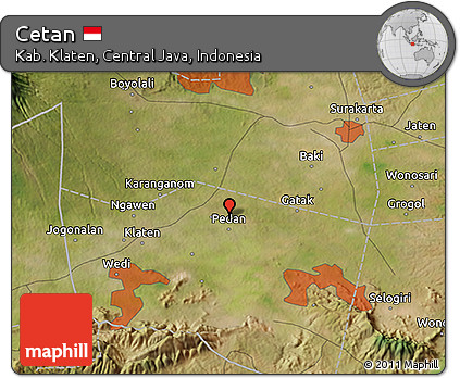 Satellite 3D Map of Cetan
