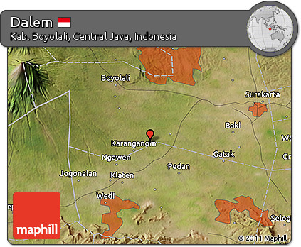Satellite 3D Map of Dalem