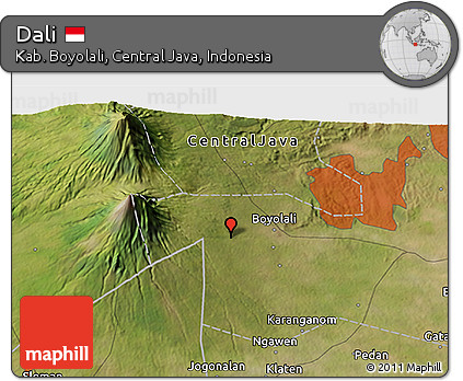 Satellite 3D Map of Dali