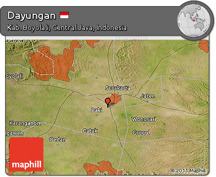 Satellite 3D Map of Dayungan