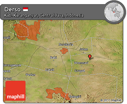 Satellite 3D Map of Derso