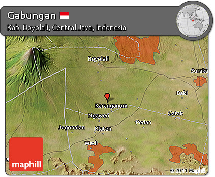 Satellite 3D Map of Gabungan