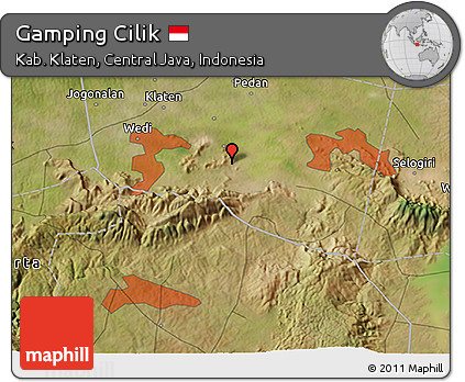 Satellite 3D Map of Gamping Cilik