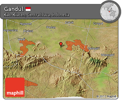 Satellite 3D Map of Gandul