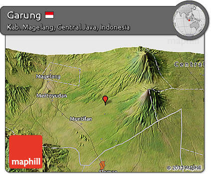 Satellite 3D Map of Garung