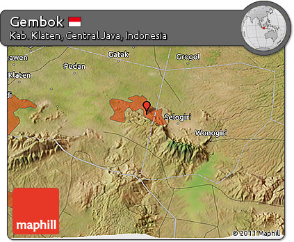 Satellite 3D Map of Gembok