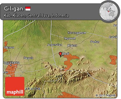 Satellite 3D Map of Giligan