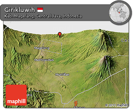 Satellite 3D Map of Girikluwih