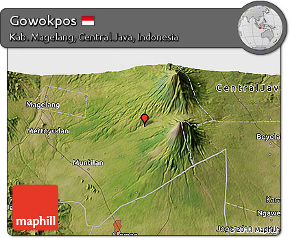 Satellite 3D Map of Gowokpos