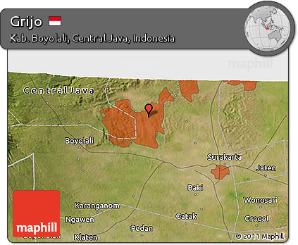 Satellite 3D Map of Grijo