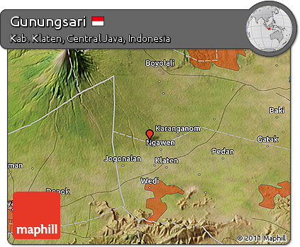 Satellite 3D Map of Gunungsari