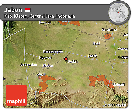 Satellite 3D Map of Jabon