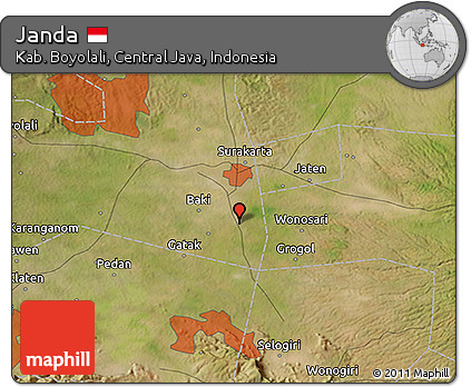 Satellite 3D Map of Janda