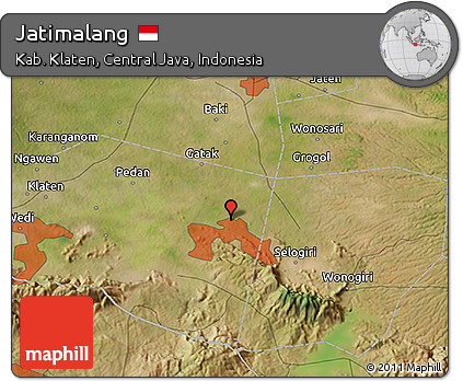 Satellite 3D Map of Jatimalang