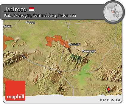 Satellite 3D Map of Jatiroto