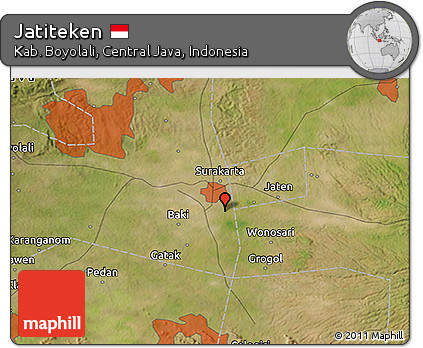 Satellite 3D Map of Jatiteken
